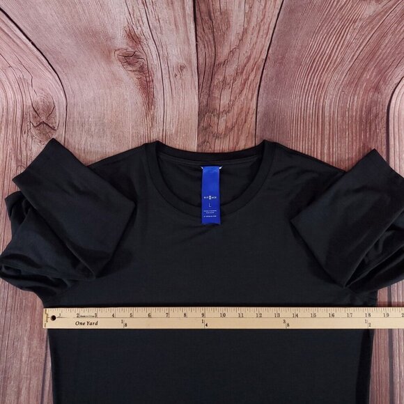 Kit and Ace Womens Size Large Black Long Sleeve Crewneck T-Shirt Tee Top - Picture 11 of 12